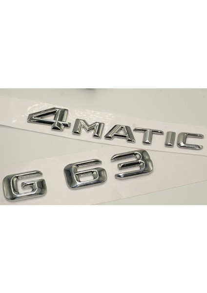 Benz G63 4matic Bagaj Krom Metal 3m 3D Yazı Logo modelleri