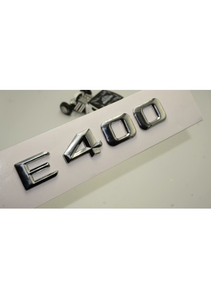 Benz E400 Bagaj Krom Metal 3m 3D Yazı Logo