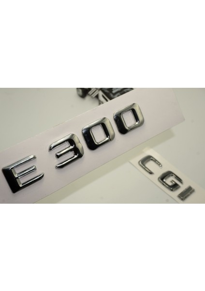 Benz E 300 Cgi Bagaj Krom Metal 3m 3D Yazı Logo