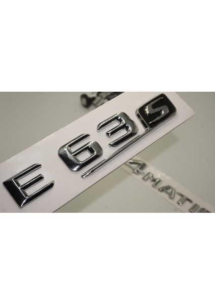 Benz E 63S 4matic Bagaj Krom Metal 3m 3D Yazı Logo