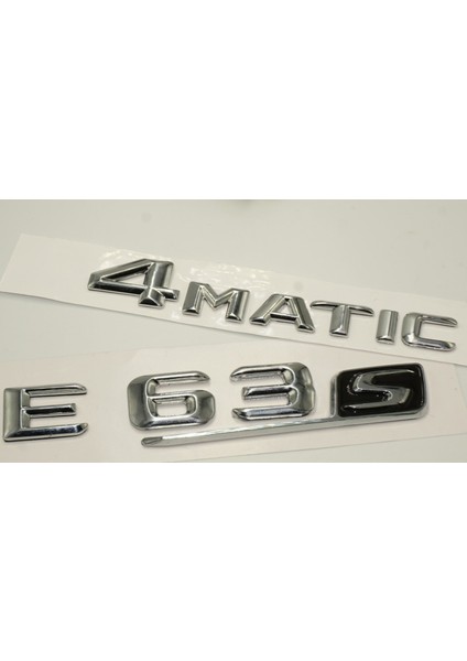 Benz E 63S 4matic Bagaj Krom Metal 3m 3D Yazı Logo modelleri