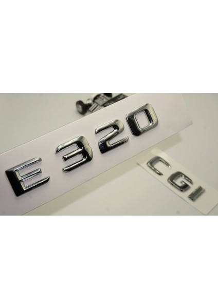 Benz E 320 Cgi Bagaj Krom Metal 3m 3D Yazı Logo