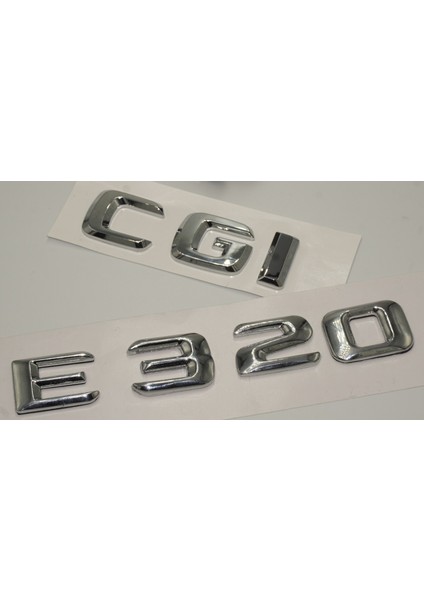 Benz E 320 Cgi Bagaj Krom Metal 3m 3D Yazı Logo modelleri