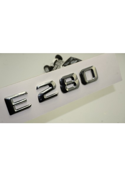 Benz E280 Bagaj Krom Metal 3m 3D Yazı Logo