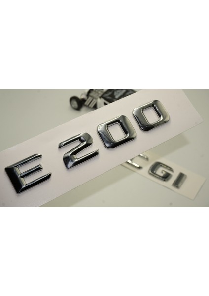 Benz E 200 Cgi Bagaj Krom Metal 3m 3D Yazı Logo