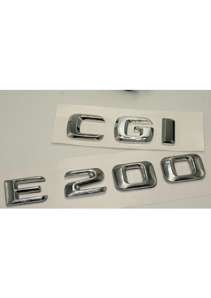 Benz E 200 Cgi Bagaj Krom Metal 3m 3D Yazı Logo modelleri