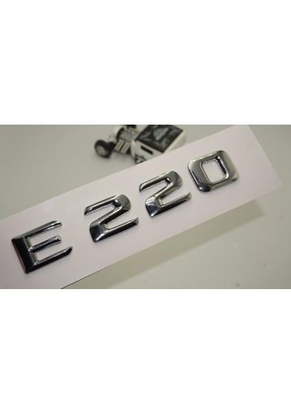 Benz E220 Bagaj Krom Metal 3m 3D Yazı Logo
