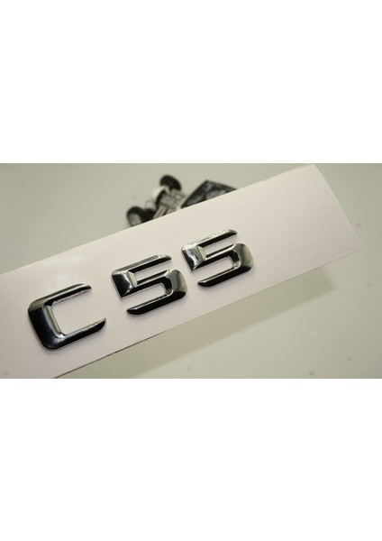 Benz C55 Bagaj Krom Metal 3m 3D Yazı Logo