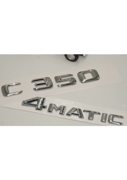 Benz C 350 4matic Bagaj Krom Metal 3m 3D Yazı Logo