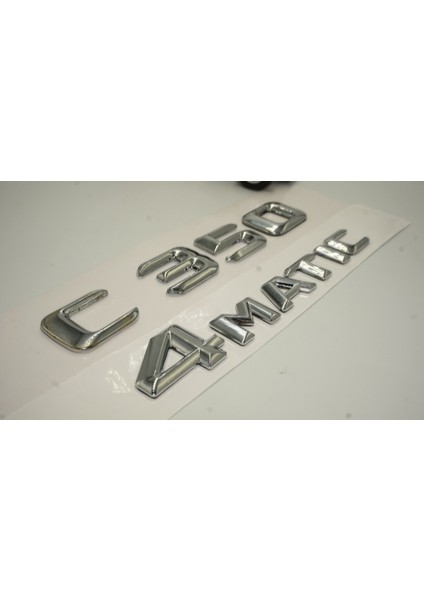 Benz C 350 4matic Bagaj Krom Metal 3m 3D Yazı Logo