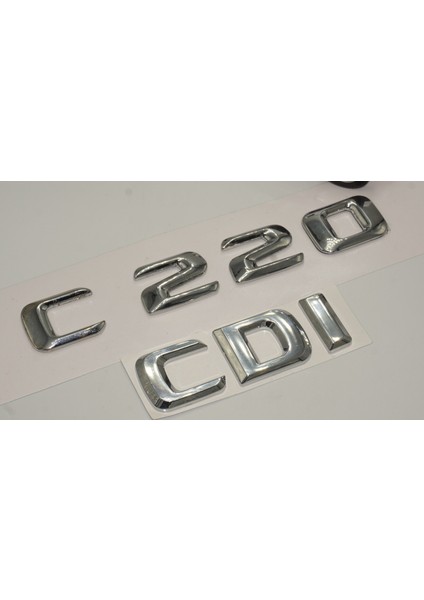 Benz C 220 Cdi Bagaj Krom Metal 3m 3D Yazı Logo modelleri