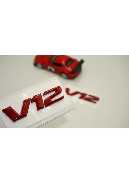 V12 Çamurluk Yanı Kırmızı Abs 3m Yazı Logo Orjinal Ürün