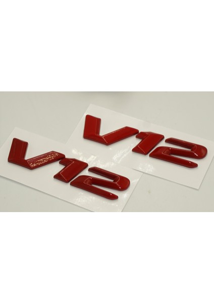 V12 Çamurluk Yanı Kırmızı Abs 3m Yazı Logo Orjinal Ürün modelleri
