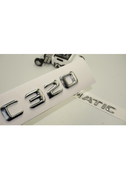 Benz C 320 4matic Bagaj Krom Metal 3m 3D Yazı Logo