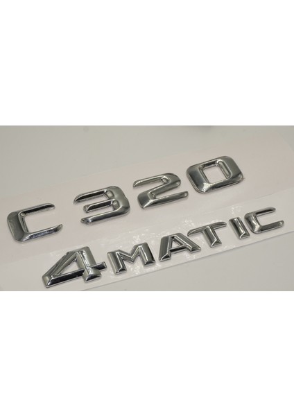 Benz C 320 4matic Bagaj Krom Metal 3m 3D Yazı Logo modelleri