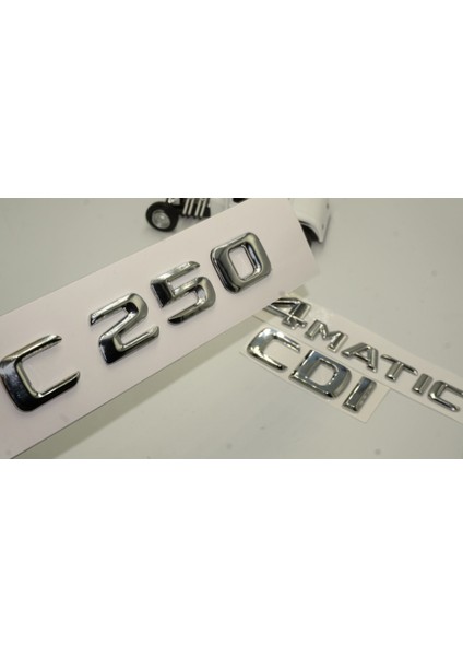 Benz C 250 4matic Cdı Bagaj Krom Metal 3m 3D Yazı Logo