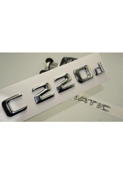 Benz C 220D 4matic Bagaj Krom Metal 3m 3D Yazı Logo