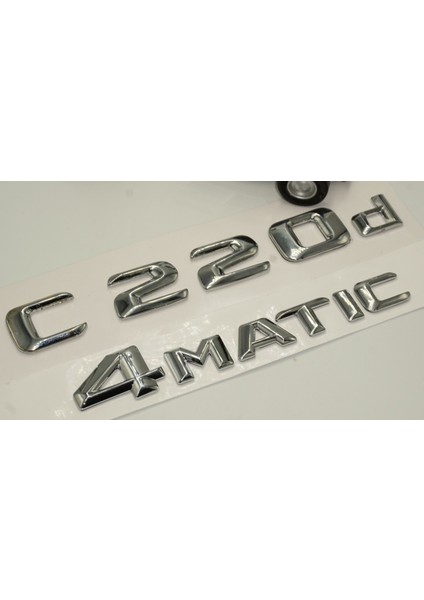 Benz C 220D 4matic Bagaj Krom Metal 3m 3D Yazı Logo modelleri