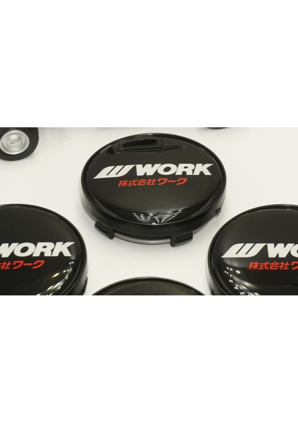 Work Logo Jant Göbeği Kapak Seti 60MM
