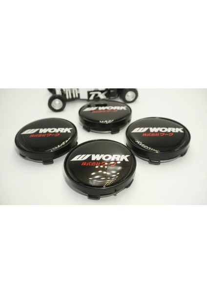 Work Logo Jant Göbeği Kapak Seti 60MM