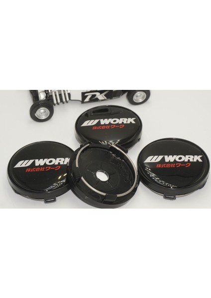 Work Logo Jant Göbeği Kapak Seti 60MM