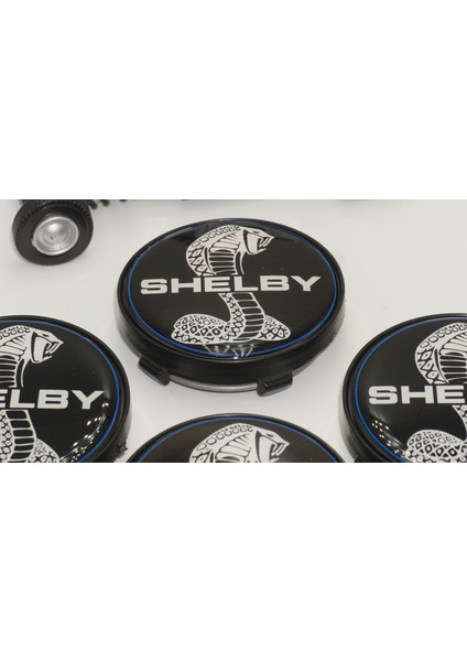 Ford Mustang Shelby Kobra Logo Jant Göbeği Kapak Seti 60MM modelleri