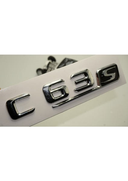C 63S Bagaj Krom Metal 3m 3D Yazı Logo