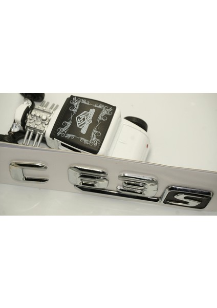 C 63S Bagaj Krom Metal 3m 3D Yazı Logo