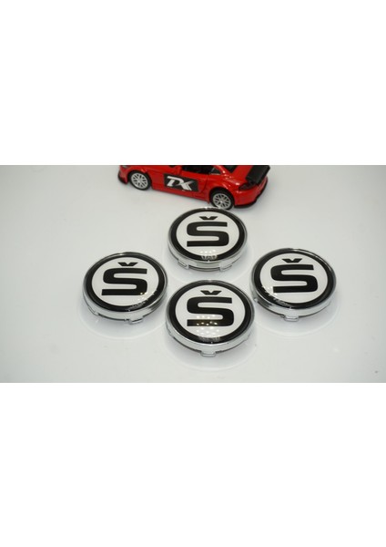 Skoda S Logo Jant Göbeği Kapak Seti 60MM