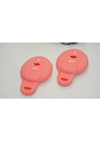 Mini Cooper S Roadster R50 R53 F54 F55 F56 Silikon Anahtar Pembe Kılıf Seti