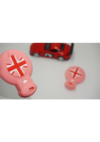Mini Cooper Clubman Countryman R56 Silikon Anahtar Pembe Kılıf Seti