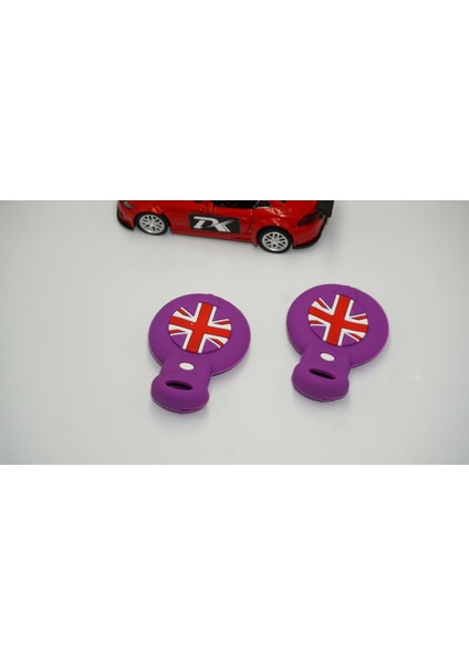 Mini Cooper Clubman Countryman R56 Silikon Anahtar Mor Kılıf Seti