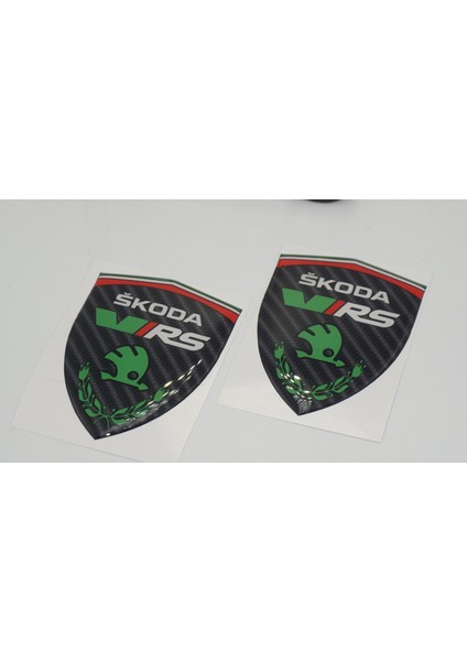 Skoda Vrs Logo Kelebek Cam Çamurluk Yanı Karbon Desen Damla Silikon Amblem modelleri