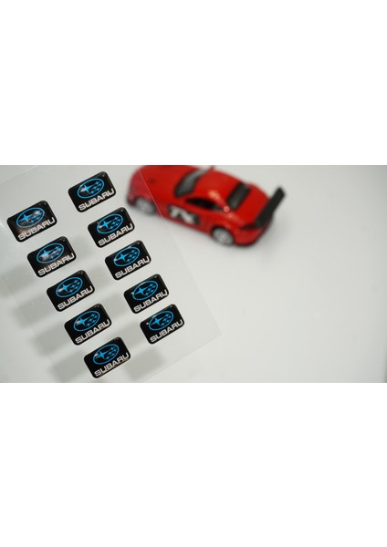 Subaru Logo 3D Cam Açma Torpido Konsol Ayna Çıkartma Seti