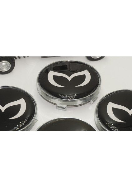 Mazda Batman Logo Jant Göbeği Kapak Seti 60MM