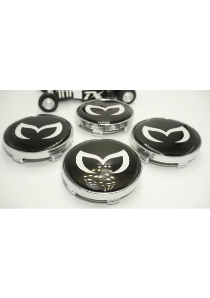 Mazda Batman Logo Jant Göbeği Kapak Seti 60MM