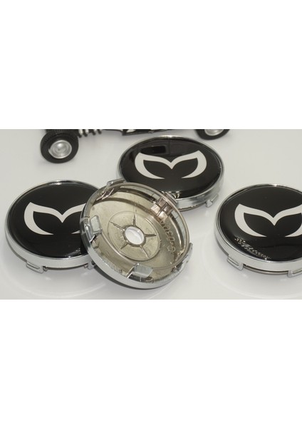 Mazda Batman Logo Jant Göbeği Kapak Seti 60MM