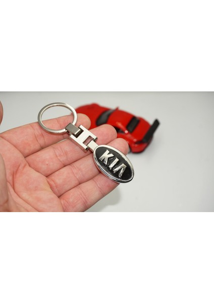 Kia Logo Krom Metal Çift Yön Anahtarlık Orjinal Ürün