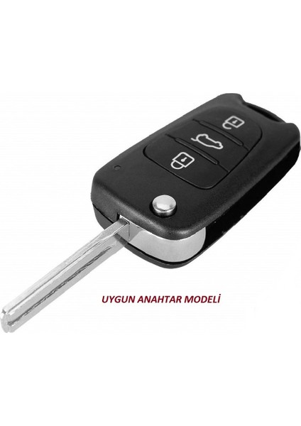 Kia K2 K5 K7 Silikon Anahtar Siyah Kılıf Seti