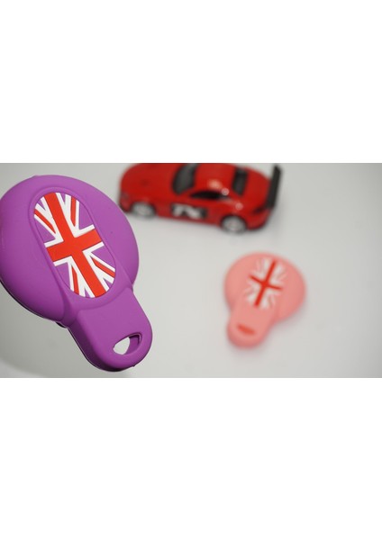 Mini Cooper S Roadster R50 R53 F54 F55 F56 Silikon Anahtar Mor Pembe Kılıf Seti