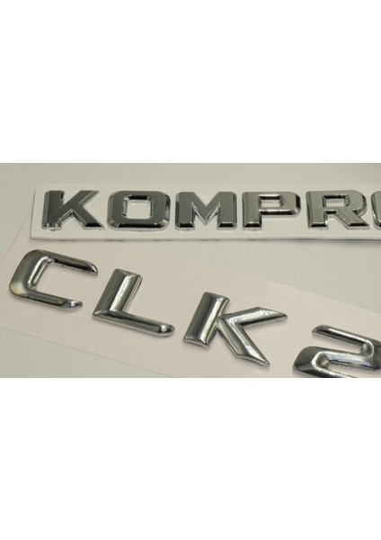 Benz Clk 230 Kompressor Bagaj Krom Metal 3m 3D Yazı Logo modelleri