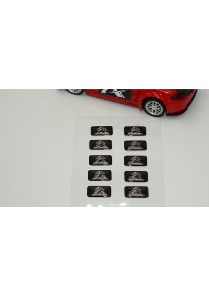 Citroen Yeni Nesil Logo 3D Cam Açma Torpido Konsol Ayna Çıkartma Seti