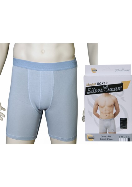 Modal Kutulu Gri Lüx Boxer Ekonomik Paket 3'lü