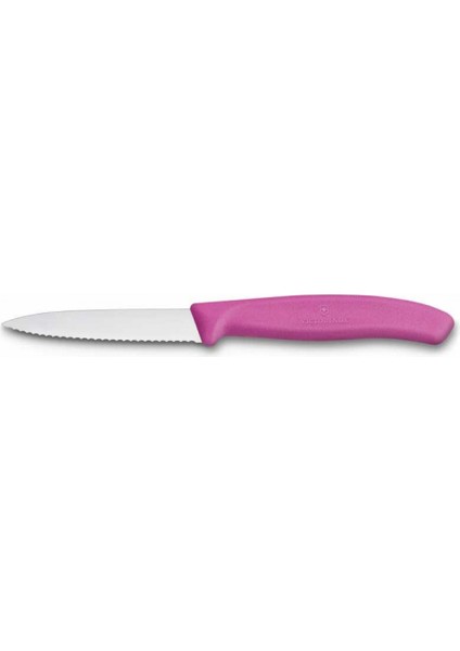 Pembe Sebze Bıçağı Tırtıklı (8 Cm)