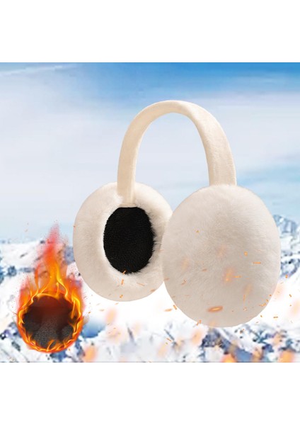 2 Adet Peluş Kulak Isıtıcı Katlanır Rahat Termal Kulak Muffs Açık Kulaklıklar Beyaz Gri (Yurt Dışından) fırsatları