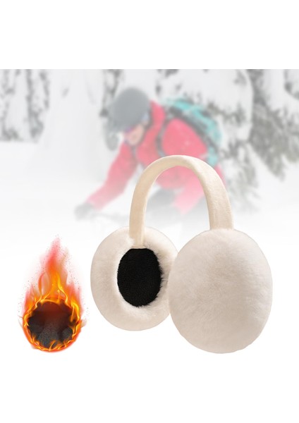 2 Adet Peluş Kulak Isıtıcı Katlanır Rahat Termal Kulak Muffs Açık Kulaklıklar Beyaz Gri (Yurt Dışından) indirimleri