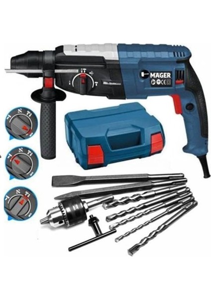 Elektrikli Profesyonel Kırıcı Delici Matkap 2200 W 28 mm