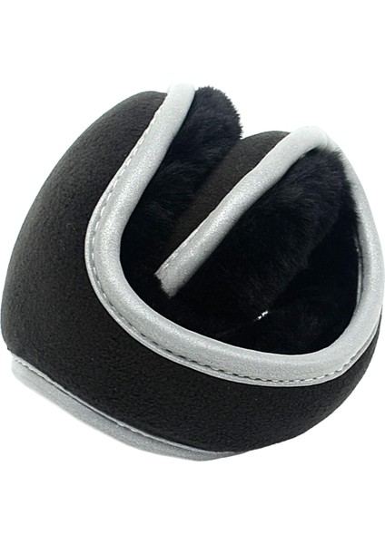 2pieces Kış Kulak Muffs Yumuşak Polar Kulaklık Kulak Örtü Bisiklet Kulak Isıtıcılar Siyah ve Gri (Yurt Dışından) fiyatları