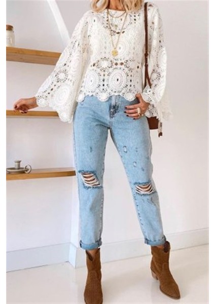 Kadın Tığ Işi Bluz