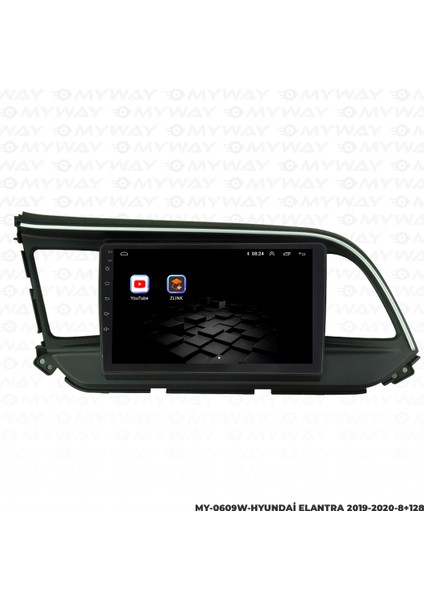 Hyundai Elantra Android Multimedya Carplay Navigasyon Ekran - 8gb RAM+128 GB HDD - Myway